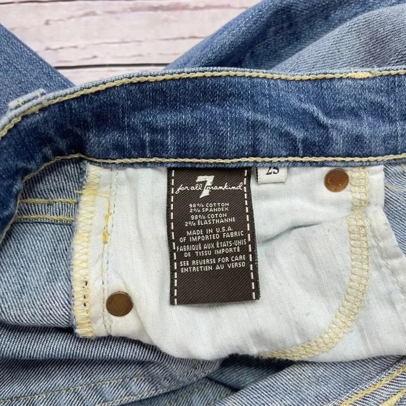 7 For All Mankind The Skinny Crop & Roll Jeans - Picture 6 of 14